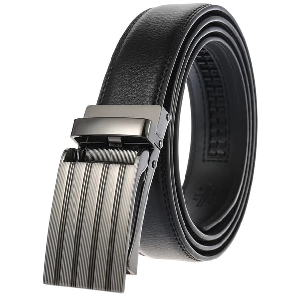 HKM-986003 Men's Automatic Ratchet Belt in Cowhide Leather - Style LY33-1952-1