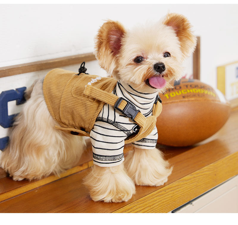 HKM-9860797 Pet Tooling Strap for Small and Medium-sized Dogs in Brown - Available in Multiple Sizes
