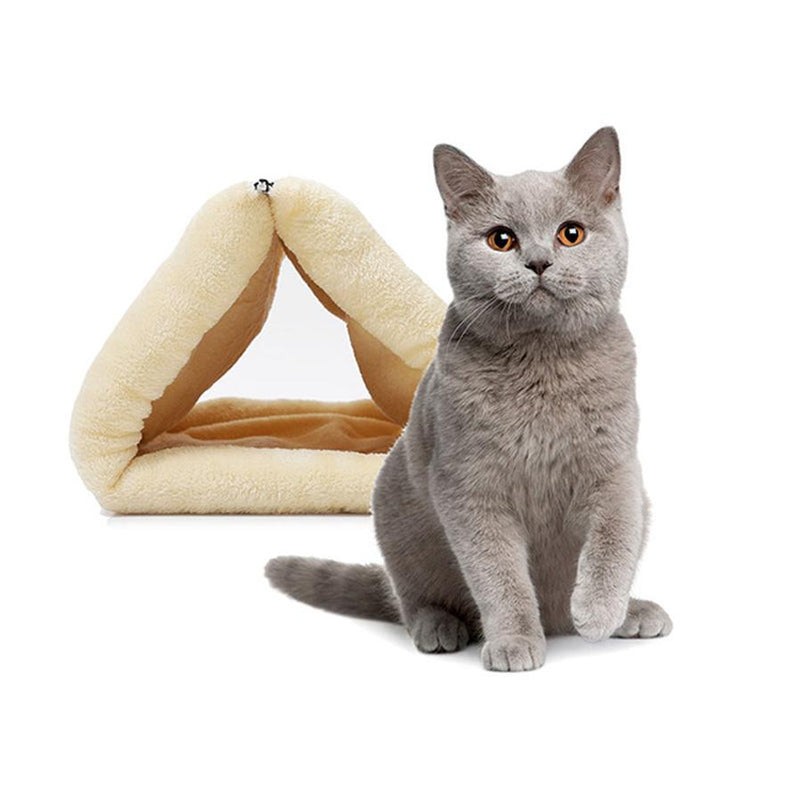 HKM-986131 Foldable Light Brown Pet Nest for Dogs, Durable Cloth Design, Size 83*52 cm