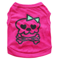 HKM-9862589 Cotton Jersey Dog Vest in Rose Red for All Sizes