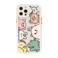 HKM-986387 Cute Cartoon Monster Shatter-Resistant Silicone Phone Case