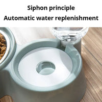 HKM-9864253 Automatic Pet Water and Food Feeder Bowl, Stainless Steel, Ergonomic Design for Cats and Dogs