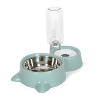 HKM-9864253 Automatic Pet Water and Food Feeder Bowl, Stainless Steel, Ergonomic Design for Cats and Dogs