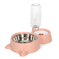 HKM-9864253 Automatic Pet Water and Food Feeder Bowl, Stainless Steel, Ergonomic Design for Cats and Dogs