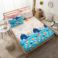 HKM-986451 Pure Cotton Printed Mattress Cover - Soft and Breathable Bedding Essential