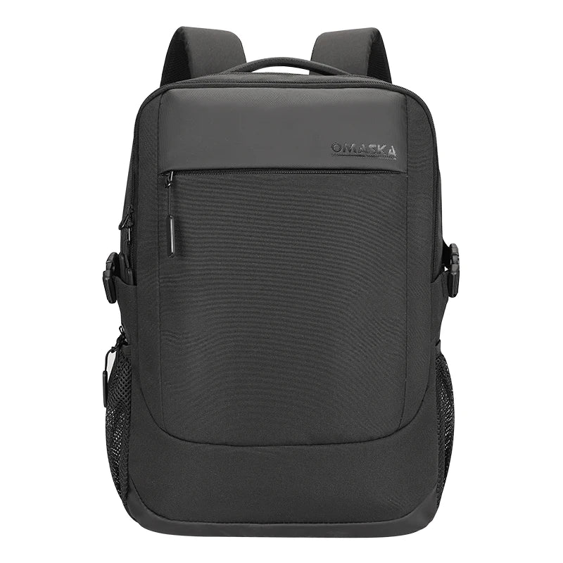 HKM-986515 Stylish Waterproof Polyester Laptop Backpack with USB Port for Men and Business Travel