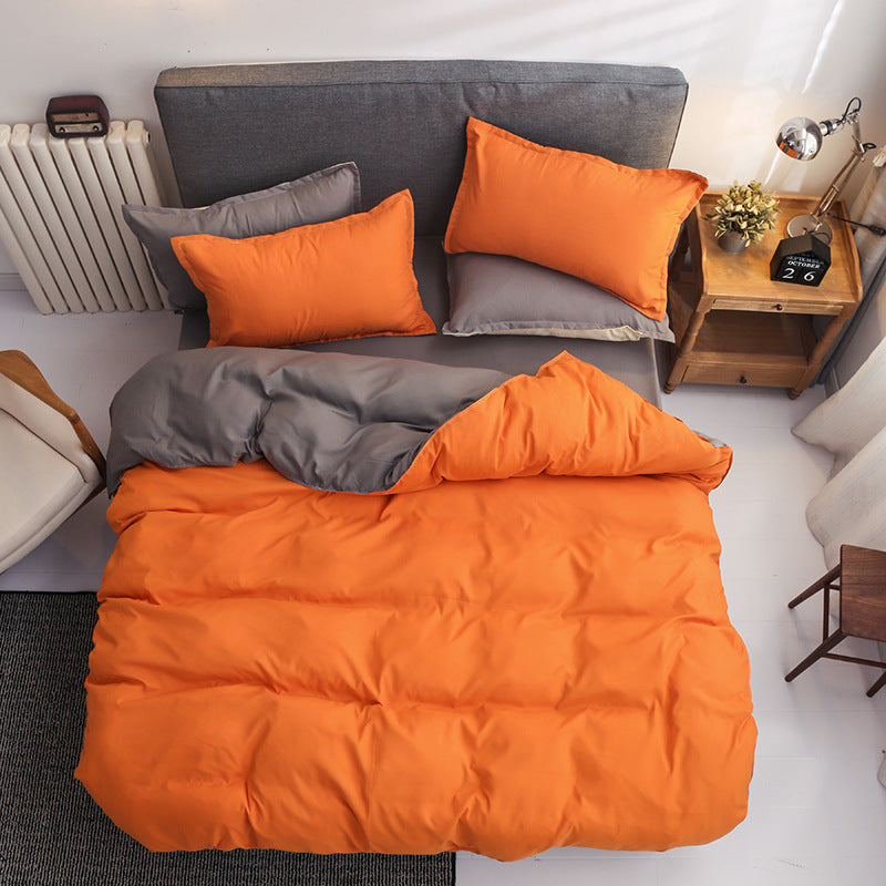 HKM-986771 Modern Simple Style 4-Piece Bedding Set with Sanding Pattern