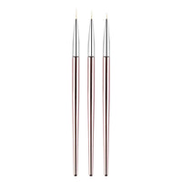 HKM-986771 Rose Gold Nail Art Drawing Pens - 3-Piece Set