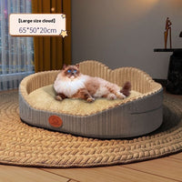 HKM-9868221 Cozy Semi-Enclosed Cat Nest Pet Bed with Reinforced Steel Frame