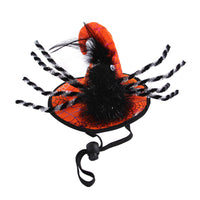 HKM-9868349 Cat Halloween Headdress in Purple, Black, and Orange - Cloth Pet Costume Accessory, Average Size
