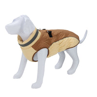 HKM-9868605 Waterproof and Windproof Pet Coat for Small and Medium Dogs in Red, Black, Camel, Peacock Blue – Polyester Material
