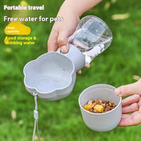HKM-9870013 Portable Pet Water Cup - 320ML and 180ML Options in Yellow, Gray, Green, and White