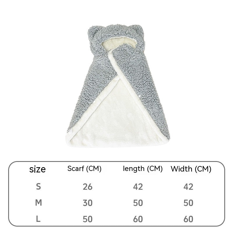 HKM-9870525 Cozy Bear Cloak Blanket for Dogs and Cats in Multiple Colors