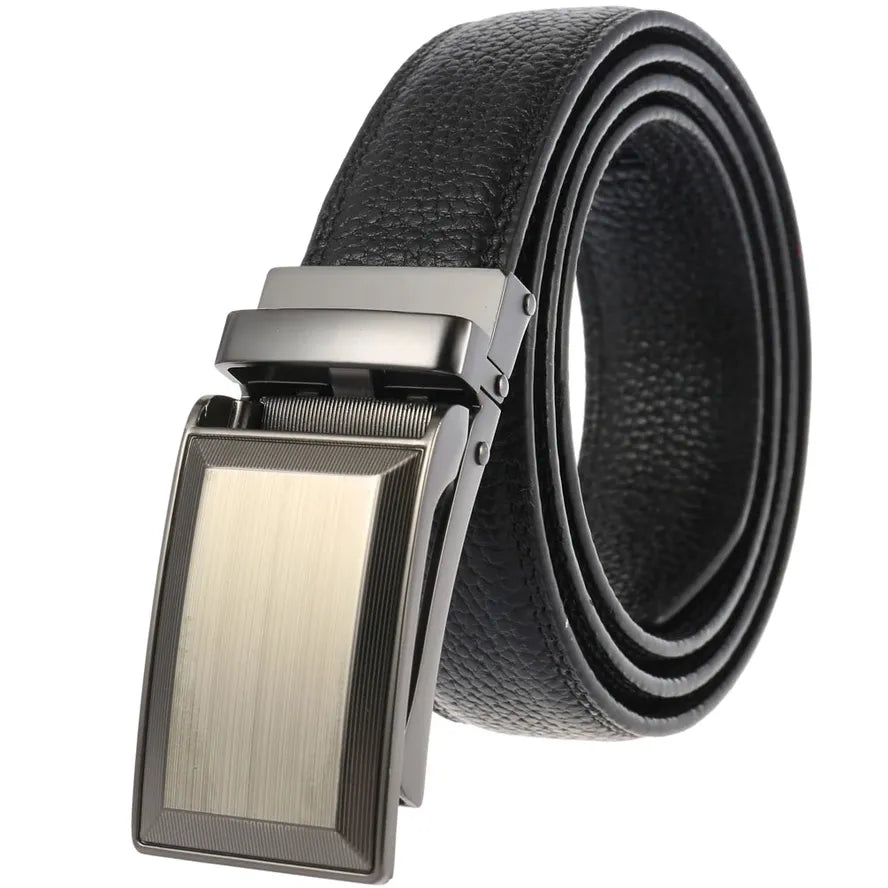 HKM-987155 Men's Automatic Buckle Leather Belt - Model LY33-30016-5
