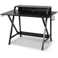 HKM-987155 Modern Multifunction Wooden and Metal Corner PC Gaming Desk for Home Office