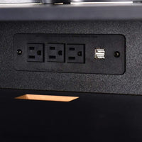 HKM-987155 Modern Multifunction Wooden and Metal Corner PC Gaming Desk for Home Office