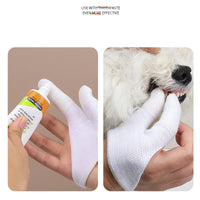 HKM-9871805 Pet Finger Toothbrush for Dogs and Cats - Soft Silicone Tooth Cleaning Finger Cover
