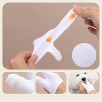 HKM-9871805 Pet Finger Toothbrush for Dogs and Cats - Soft Silicone Tooth Cleaning Finger Cover