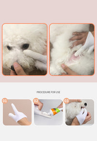 HKM-9871805 Pet Finger Toothbrush for Dogs and Cats - Soft Silicone Tooth Cleaning Finger Cover