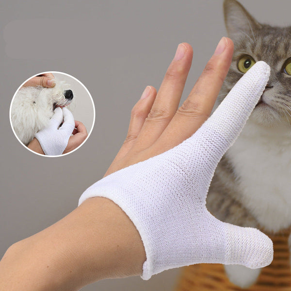 HKM-9871805 Pet Finger Toothbrush for Dogs and Cats - Soft Silicone Tooth Cleaning Finger Cover