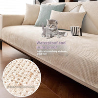 HKM-987283 Durable Corn Velvet Sofa Cushion Cover in Striped and Solid Designs