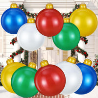 HKM-987411 60cm PVC Inflatable Christmas Ball Ornament for Holiday Decor and Party Decoration