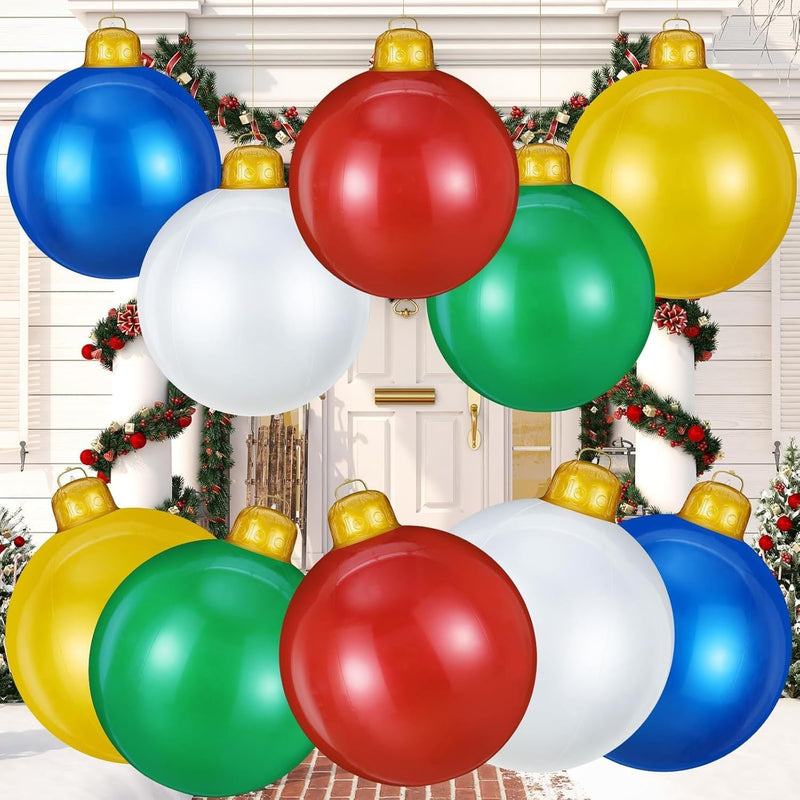 HKM-987411 60cm PVC Inflatable Christmas Ball Ornament for Holiday Decor and Party Decoration