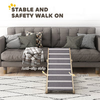 HKM-9875389 Foldable Pet Ramp for Small to Large Dogs, Adjustable Height 16" to 23.5", Non-Slip Carpet, Easy Storage