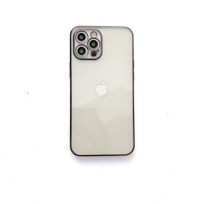 HKM-987539 Transparent Electroplated Shockproof TPU Phone Case for iPhone 11, iPhone 12 Series, and More