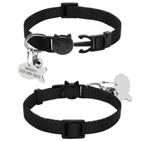 HKM-9875773 Personalized Breakaway Nylon Cat Collar with ID Tag and Bell