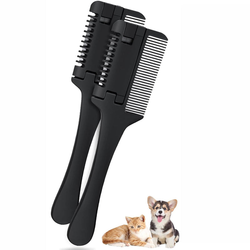 HKM-9877181 2-in-1 Pet Razor Comb for Dogs and Cats with Extra Blades – Grooming Brush and Hair Trimmer