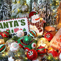 HKM-987731 Electroplated Hand-Painted Plastic Christmas Tree Decoration Balls - 30-Pack, 6CM