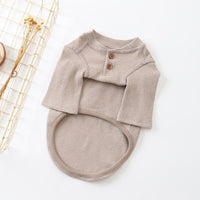 HKM-9878077 Casual Two-Legged Sweater for Dogs in Pink and Gray, Cotton Material, Multiple Sizes Available