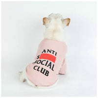 HKM-9878077 Casual Two-Legged Sweater for Dogs in Pink and Gray, Cotton Material, Multiple Sizes Available
