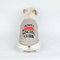 HKM-9878077 Casual Two-Legged Sweater for Dogs in Pink and Gray, Cotton Material, Multiple Sizes Available