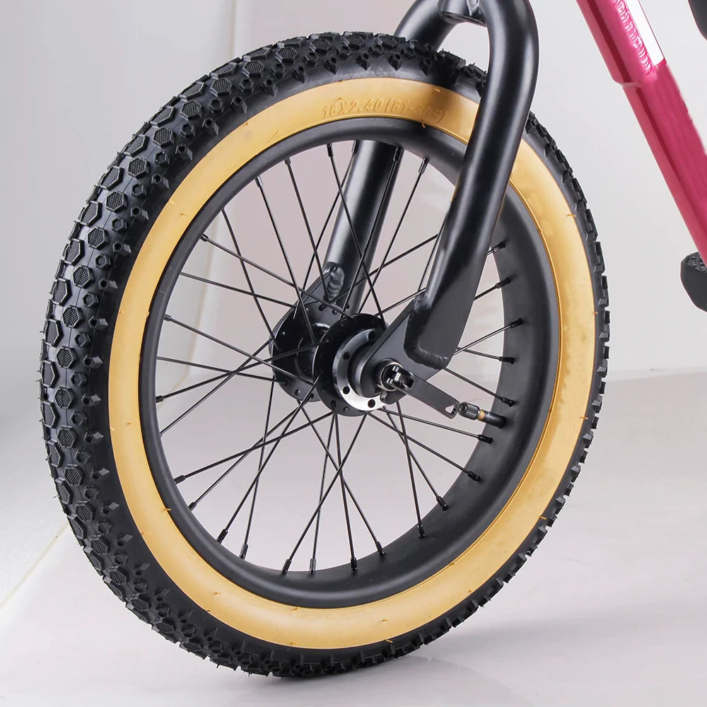 HKM-987859 16'' Aluminium Alloy Electric Motorcycle for Kids - High Speed Dirt Bike with 2 Speed Gears and Integrated Battery