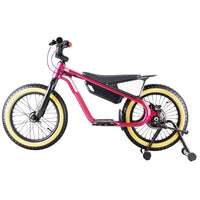 HKM-987859 16'' Aluminium Alloy Electric Motorcycle for Kids - High Speed Dirt Bike with 2 Speed Gears and Integrated Battery