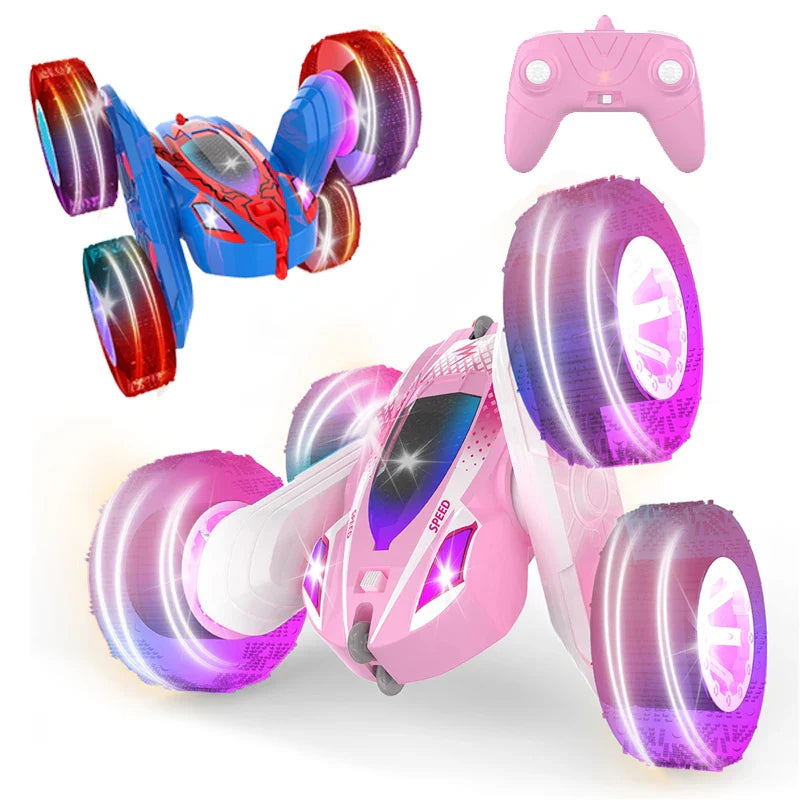 HKM-987859 Remote Control 2.4GHz Stunt Car with 360 Degree Rotation and Lights - Off-Road Drift Vehicle for Ages 5 and Up