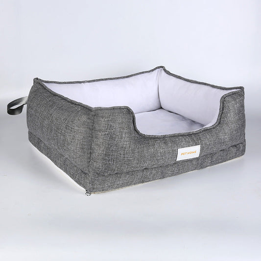 HKM-9879741 Four Seasons Dismantlable Washable Memory Cotton Pet Nest for Dogs - Gray, Blue, Purple, Beige, Green