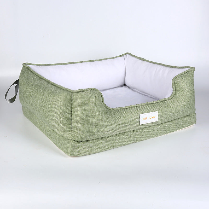 HKM-9879741 Four Seasons Dismantlable Washable Memory Cotton Pet Nest for Dogs - Gray, Blue, Purple, Beige, Green