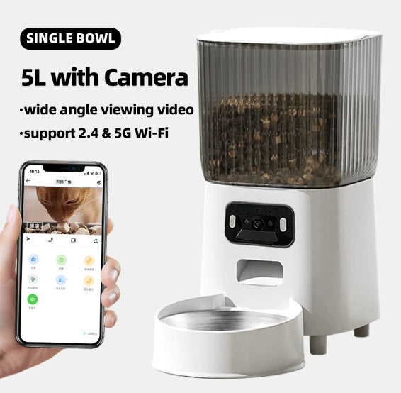 HKM-9879869 5L Automatic Pet Feeder with Smart Features for Dogs and Cats