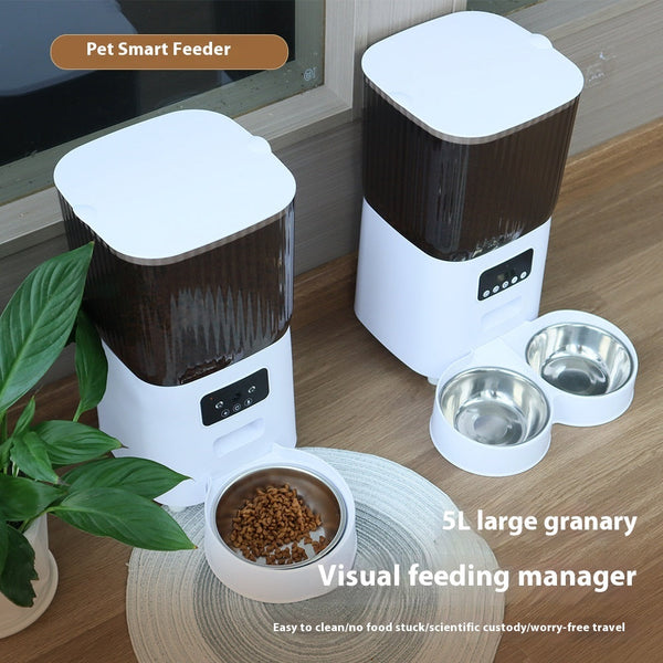 HKM-9879869 5L Automatic Pet Feeder with Smart Features for Dogs and Cats
