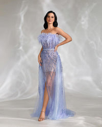 HKM-987987 Elegant Blue Evening Dress - Model EZ25045