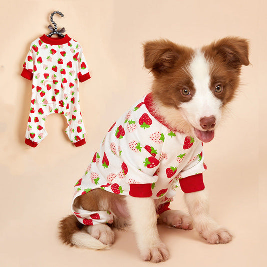HKM-988115 Cute Cotton Dog Pajamas in Various Fun Designs for Four-Legged Friends