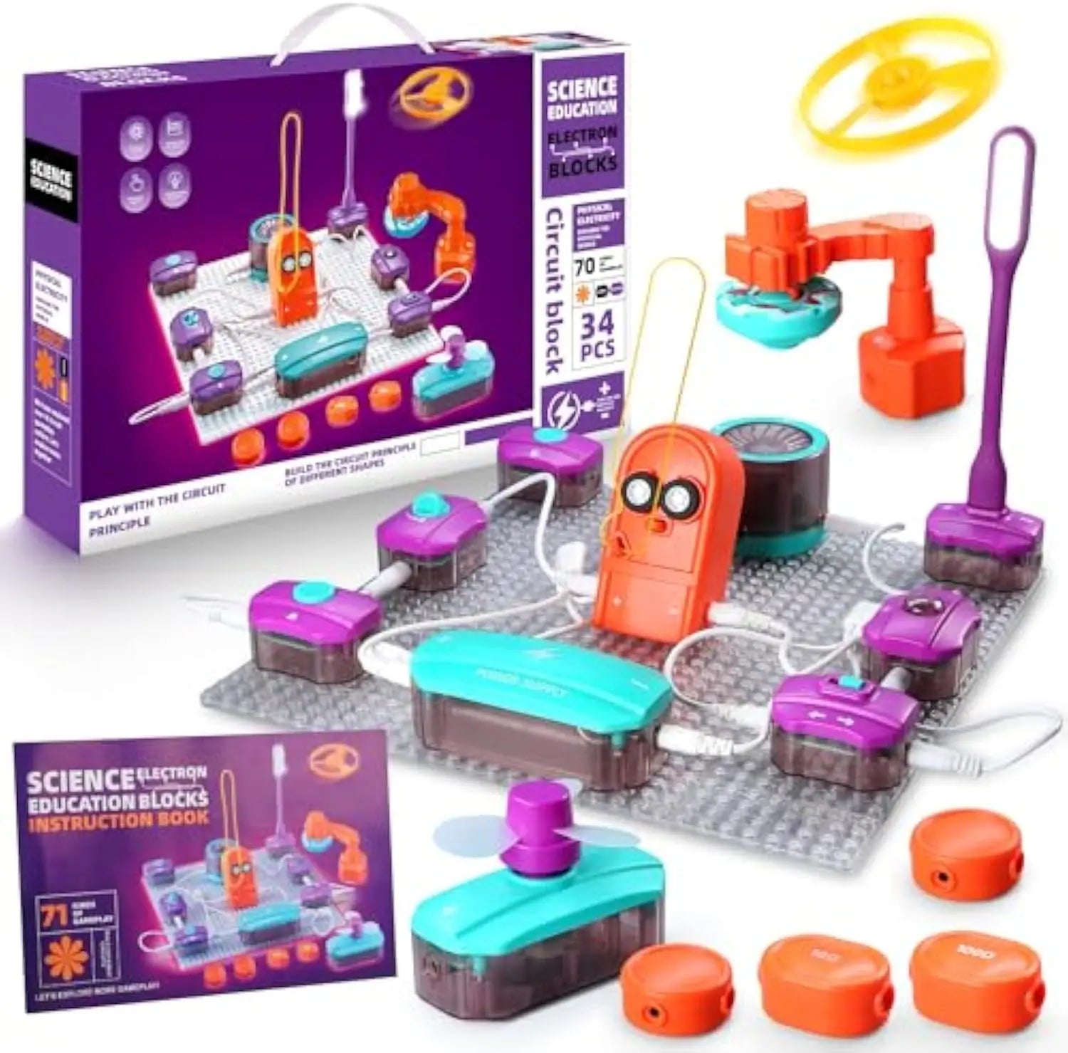 HKM-988115 Educational STEM Circuit Toy for Kids - DIY Electronic Module Kit