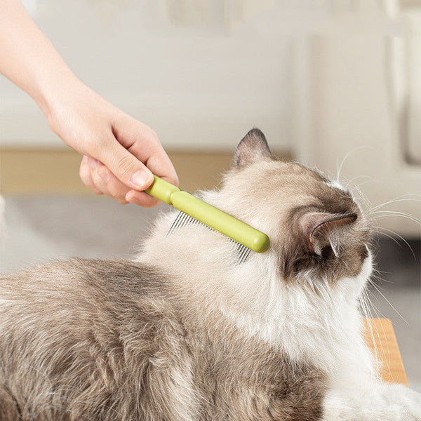HKM-9881277 Long Haired Cat Fine Tooth Comb - ABS & Stainless Steel, Lightweight, Multiple Color Options