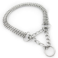 HKM-9881661 Stainless Steel 304 Explosion-proof Pet Collar in Steel, Gold, and Black