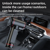 HKM-988179 Portable 2-in-1 Handheld Vacuum Cleaner for Car | Mini Wireless Design with Strong Blowing and Suction Features