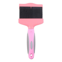 HKM-9882941 Double-Sided Stainless Steel Pet Brush for Grooming & Shedding Management - Detangling Tool for Dogs & Cats