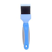 HKM-9882941 Double-Sided Stainless Steel Pet Brush for Grooming & Shedding Management - Detangling Tool for Dogs & Cats